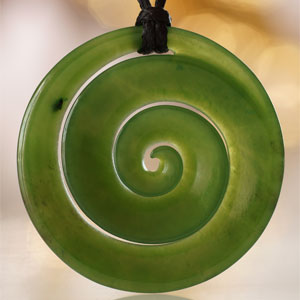 Jade Spiral Pendant