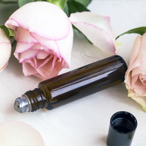 Perfume or Oil Roller with Roses