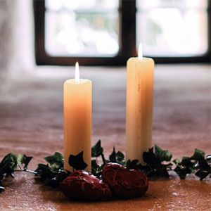 Candles & Magick - Candles with Red Hearts